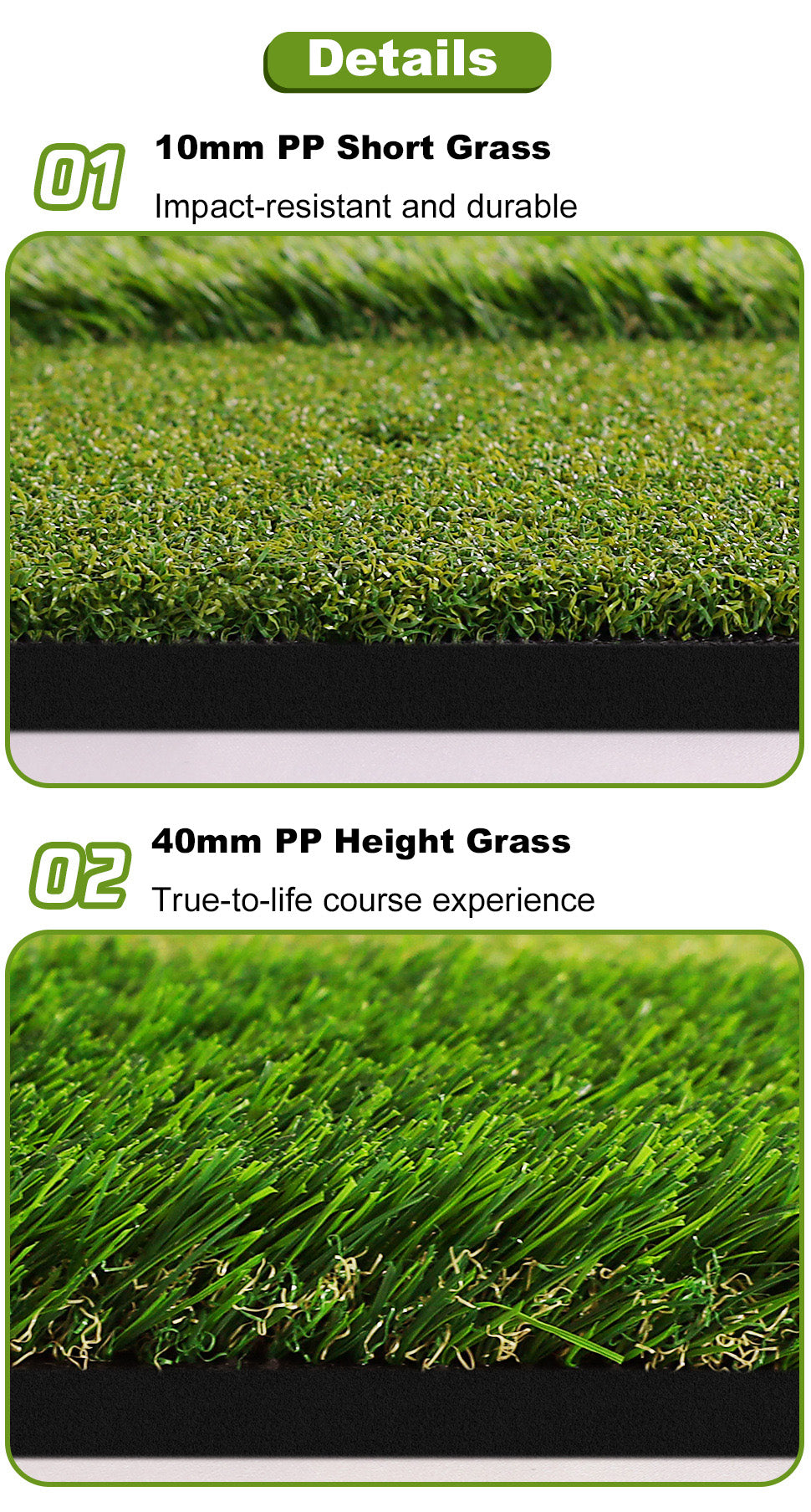 GolfPet Foldable 2-in-1 Golf Mat