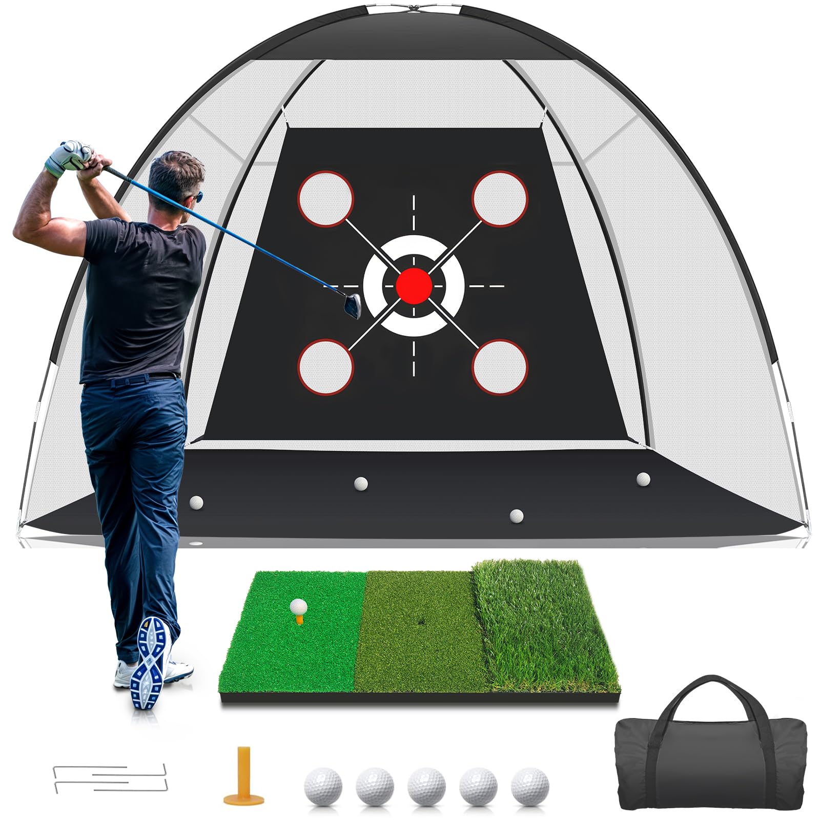 Golf Net with Practice Mat