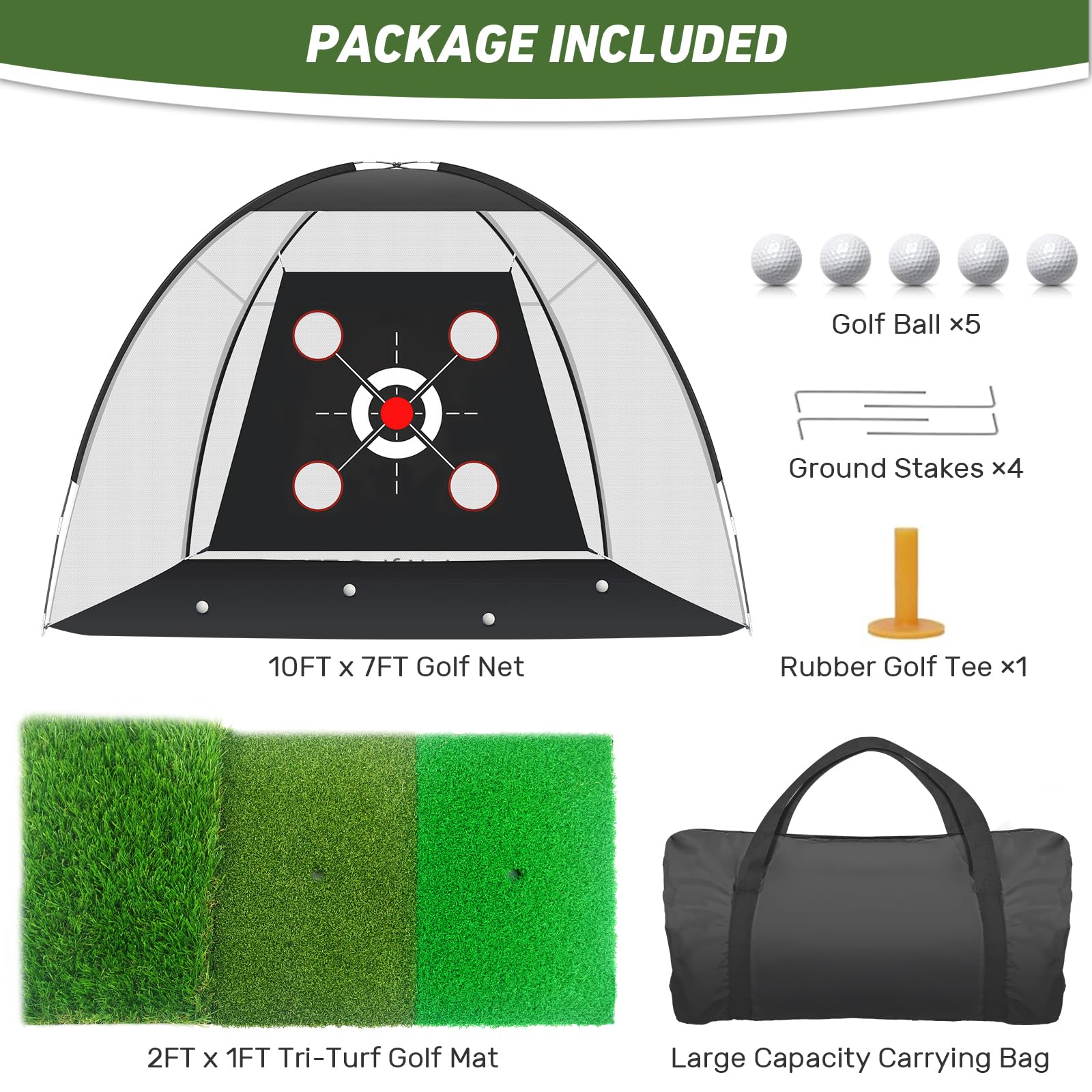 Golf Net with Practice Mat