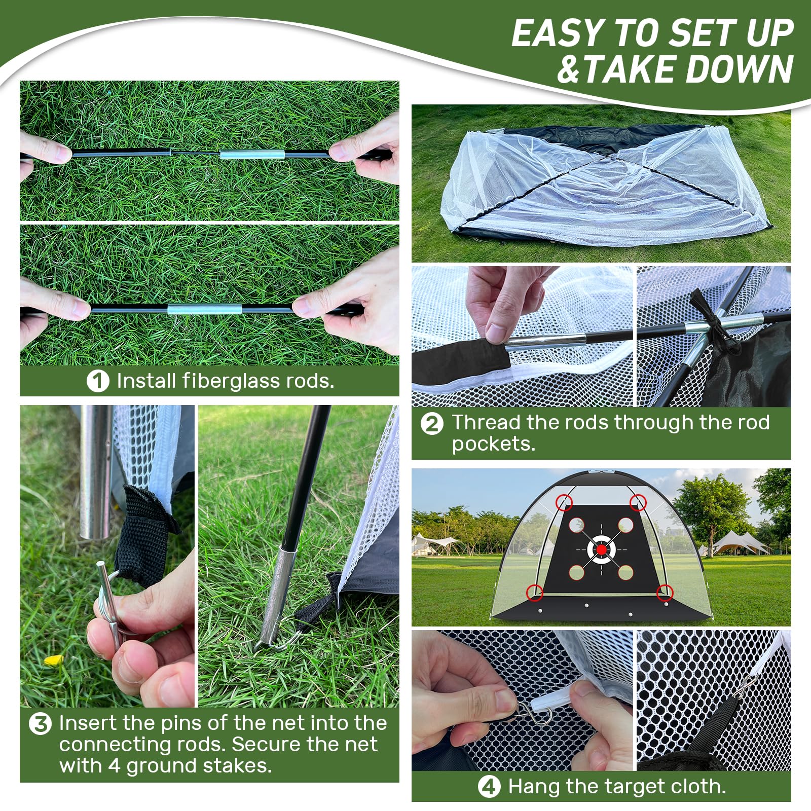 Golf Net with Practice Mat