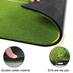 Dual-Turf Golf Mat With Guide Line