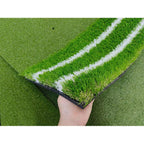 Dual-Turf Golf Mat With Guide Line